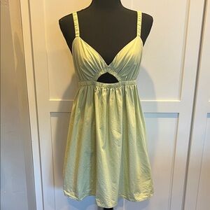 La Hearts Cotton Light Green Mini Dress S